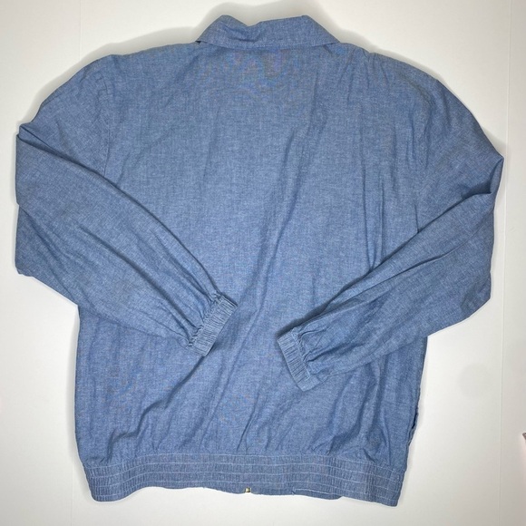 Vintage Teddi Women’s Chambray Lightweight Jacket Full Zip Sz Med - Picture 2 of 7